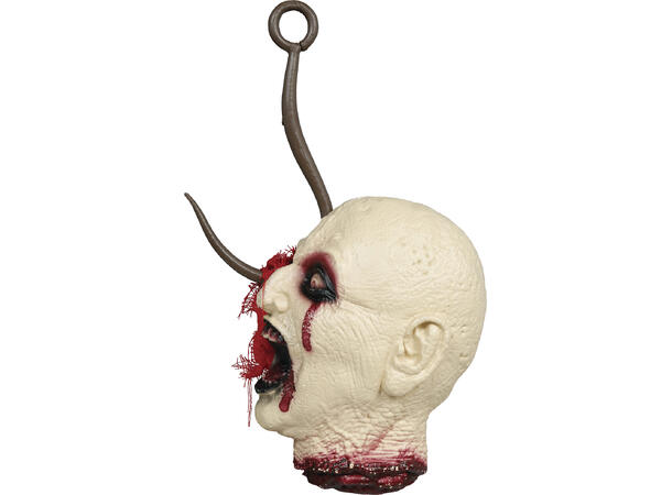 Hengende hode i slaktekrok 1 Dekorasjon i PVC - 38cm 