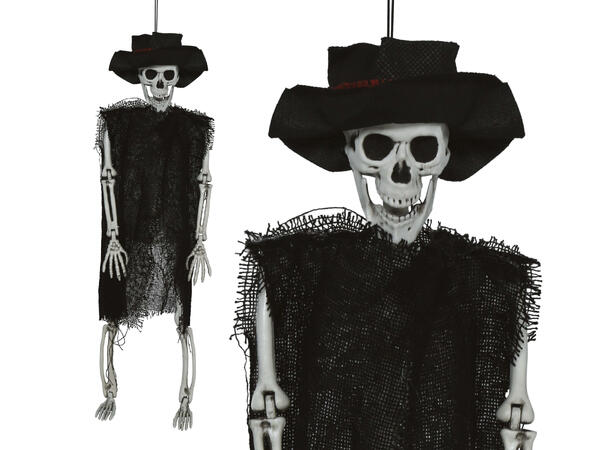 Hengende skjelett m/hatt 1 Hengende figur - 47cm 