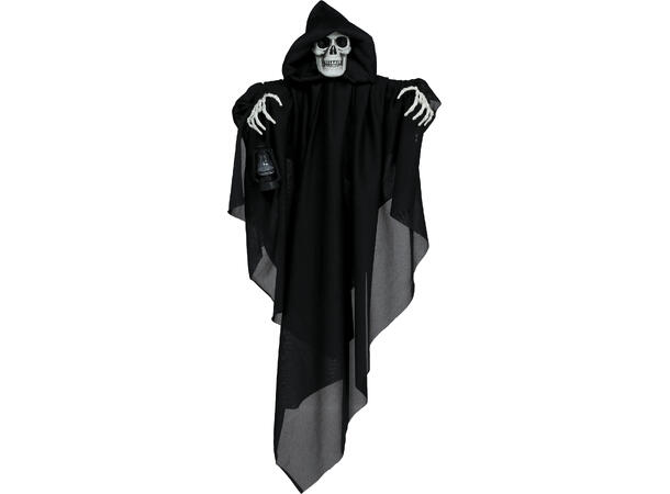 Hengende skjelett m/sort kappe 1 Hengende figur - 58cm 