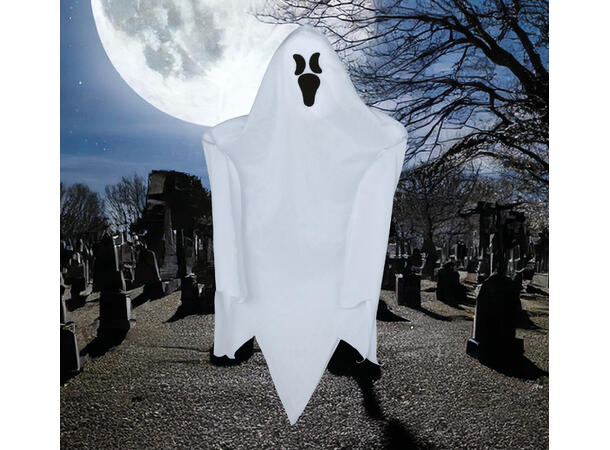 Hengende spøkelse - hvit 1 Hengende figur - 45cm 