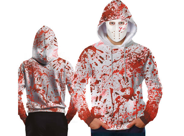 Hettegenser - blodig m/maske 1 Herrekostyme - Str 52-54 (L) 