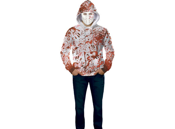 Hettegenser - blodig m/maske 1 Herrekostyme - Str 52-54 (L) 