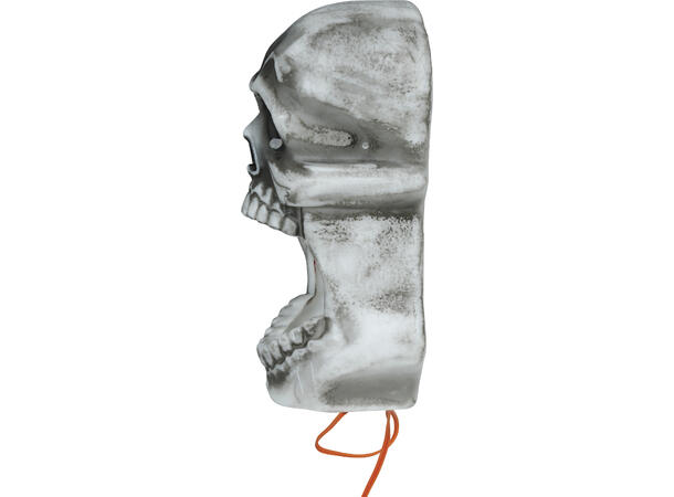 Hodeskallelykt - LED med flammeeffekt 1 Lykt i metall/PVC - 20cm 