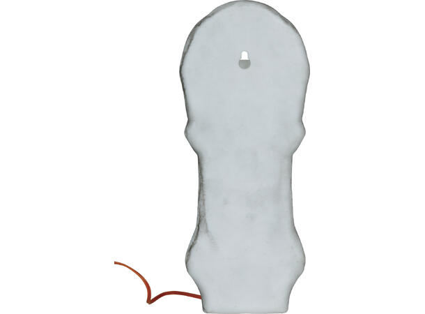 Hodeskallelykt - LED med flammeeffekt 1 Lykt i metall/PVC - 20cm 