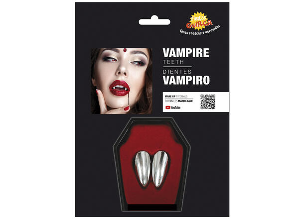 Huggtenner - Sølv 1 par hoggtenner i termoplast 