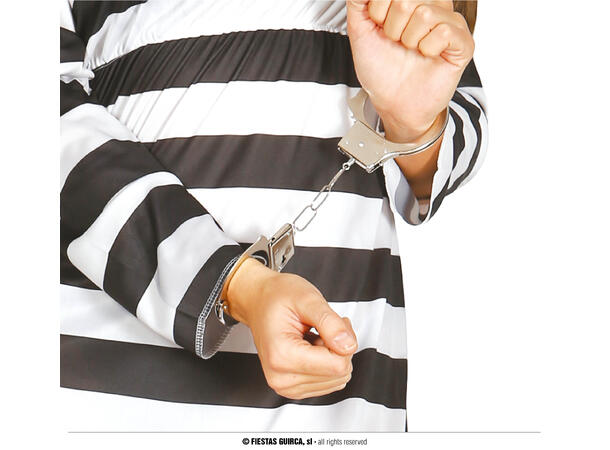 Håndjern i metall 1 Par håndjern  til voksen 