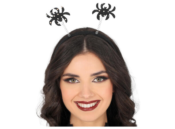 Hårbøyle - med to eddekopper - sort 1 Hårbøyle i metall/plyester 