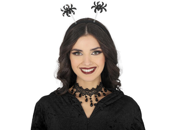 Hårbøyle - med to eddekopper - sort 1 Hårbøyle i metall/plyester 