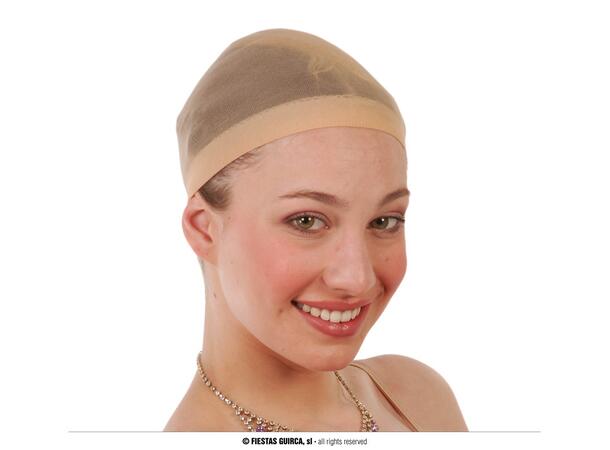 Hårnett til å ha under parykk 2 stk i polyester - naturfarget 