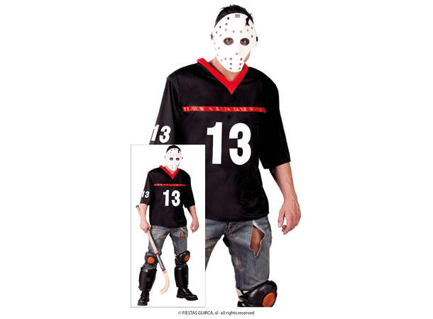 JAZZ Dead - Maske, skjorte, skuderputer 1 Herrekostyme - str 52-54 (L) 