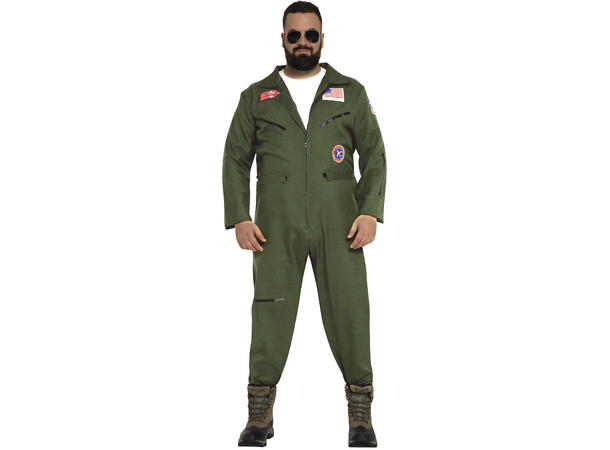 Jagerpilot - Onepiece - Grønn 1 Herrekostyme - str 56-58 (XXL) 