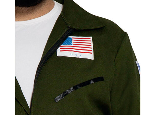 Jagerpilot - Onepiece - Grønn 1 Herrekostyme - str 56-58 (XXL) 