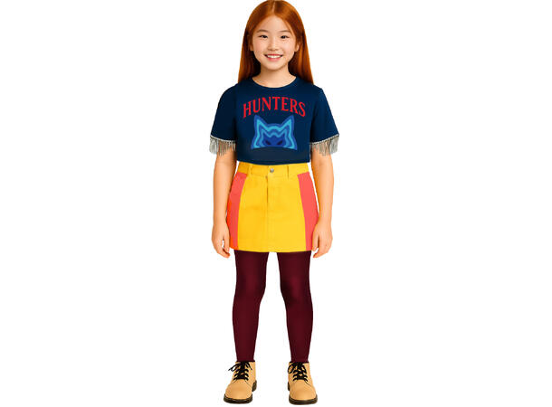 K-Pop - Hunter 1 Barnekostyme til jente - Str 5-6 År 