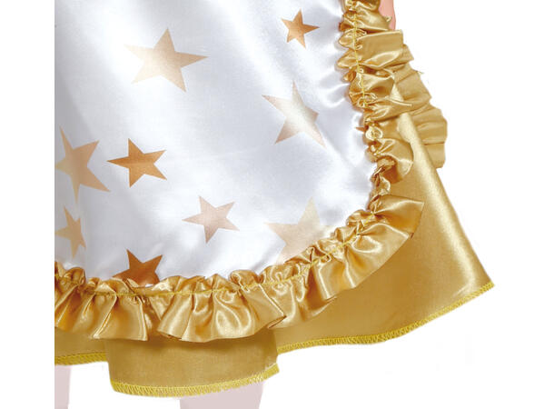 Kjole m/englevinger - Hvit/gull 1 Babykostyme til jente - Str 12-18 Mnd 