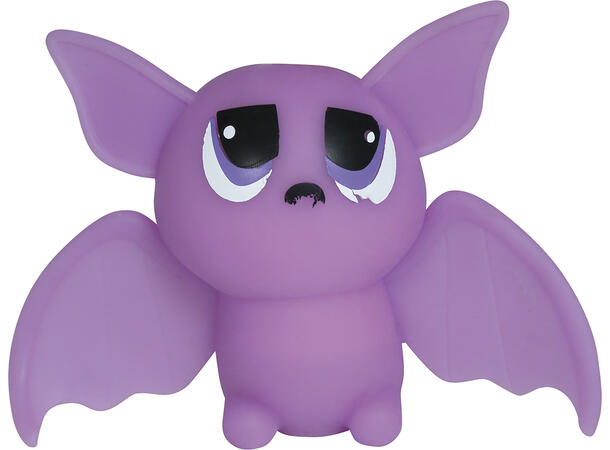 Klembare flaggermus - Assorterte Display med 12 flaggemus i gummi - 9cm 