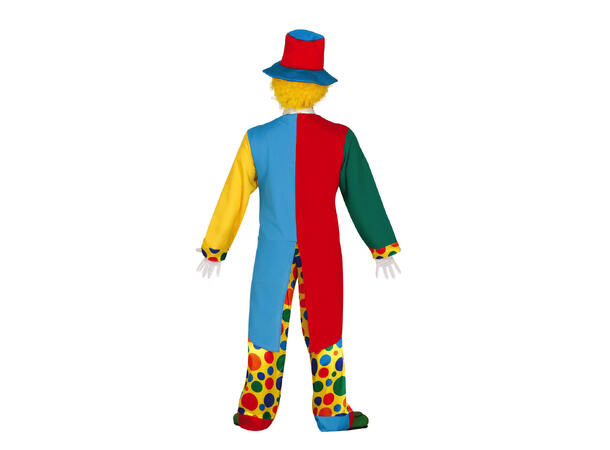 Klovn - Fargerik m/prikker - 5 deler 1 Herrekostyme - str 48-50 (M) 
