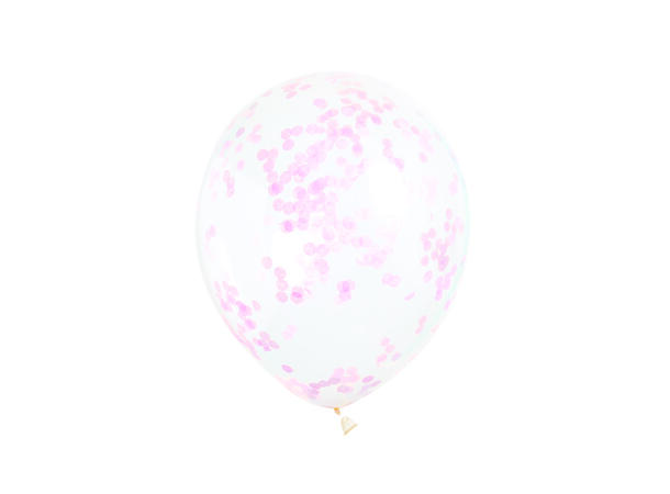 Konfettiballonger - Lys Rosa 6 Konfettiballonger - 30cm (12")