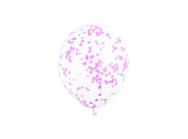 Konfettiballonger - Mørk Rosa 6 Konfettiballonger - 30cm (12")