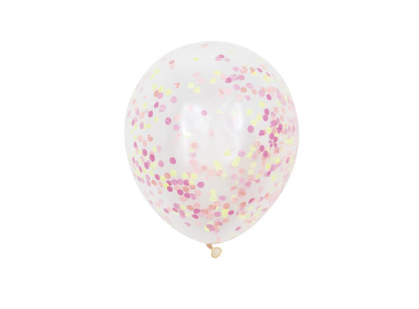 Konfettiballonger - Neon Konfetti 6 Konfettiballonger - 30cm (12")