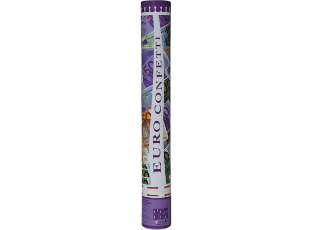 Konfettikanon - Eurosedler 1 Konfettikanon m/papirkonfetti - 40cm 