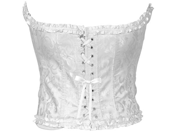 Korsett/topp - Hvit m/blondemønster 1 Korsett til dame - Str 36-38 (S) 