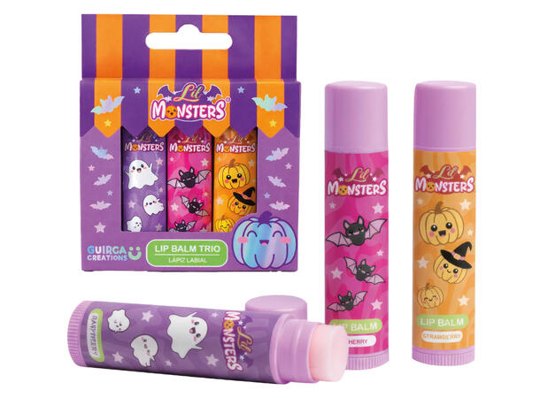 Leppepomade - 3 farger ass 3 Leppepomader til barn 