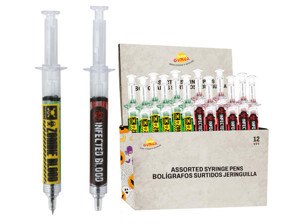 Lil Monsters - Sprøyter med blod - 2 ass Display med 12 sprøyter - 12cm 