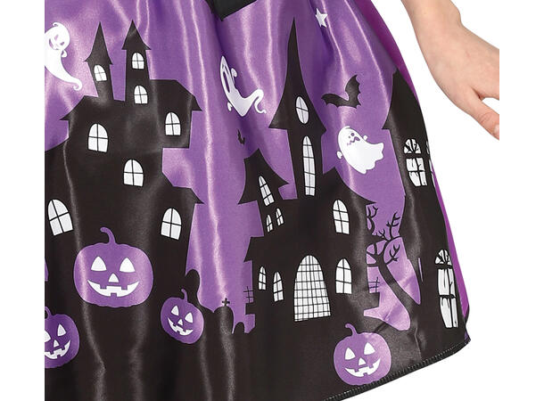 Lilla heks - Kjole og hatt 1 Barnekostyme til jente - Str 3-4 År 