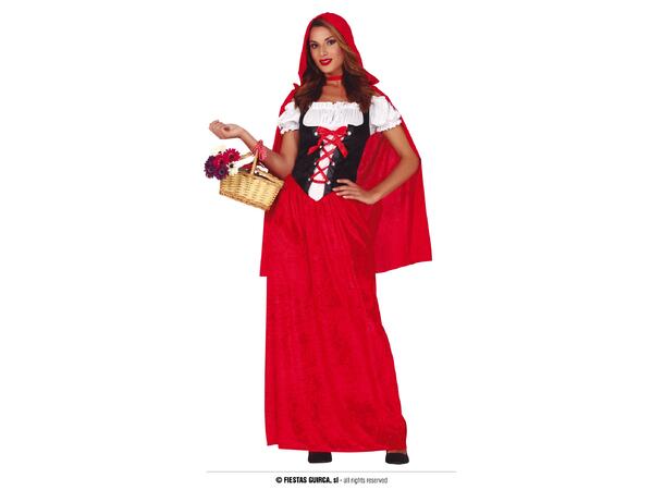 Lille Rødhette - Kjole, Kappe og hette 1 Damekostyme - str 38-40 (M) 