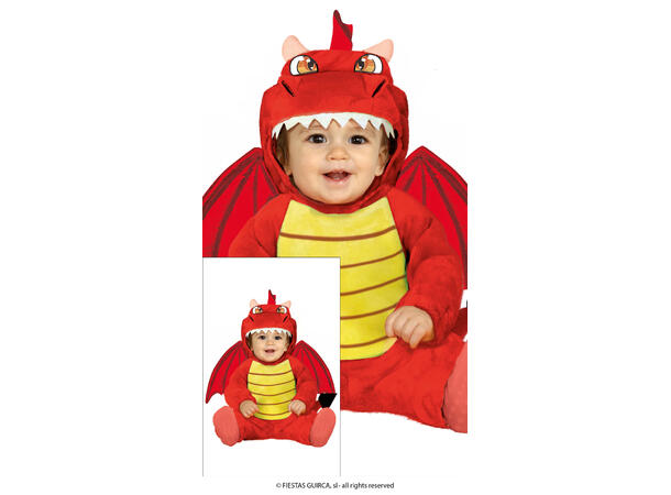 Liten drage 1 Kostyme til baby - 12-18 mnd 