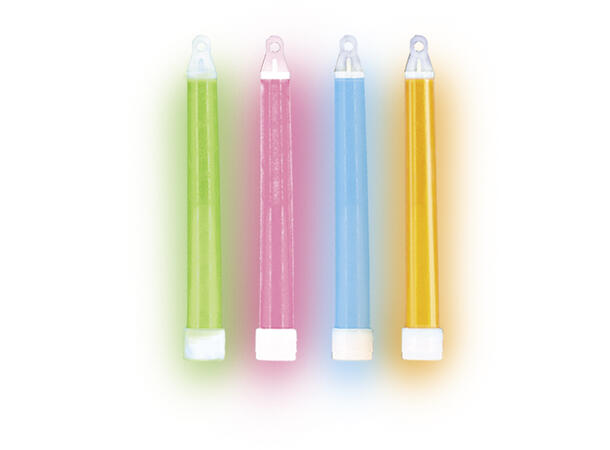 Lysstaver - Assorterte farger 4 Glowstick - 10cm
