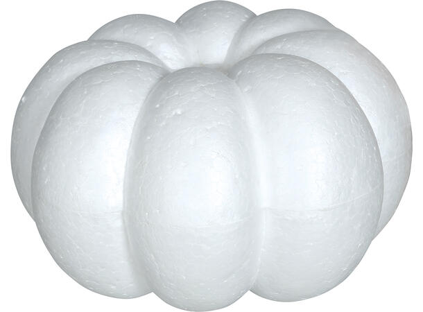 Malbare hvite gresskar - DIY 1 gresskar i PVC - 18x10cm 