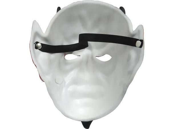 Maske - Rød djevel/demon m/horn 1 Maske i skum 