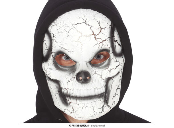 Maske - Skjelett - krakelert 1 Maske i PVC 