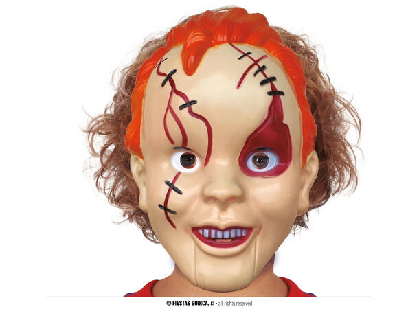 Maske - Skummel dukke gutt 1 Maske i PVC 