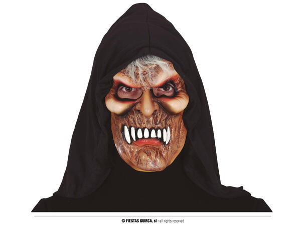 Maske - Skummel vampyr - m/hette 1 Maske med hette i vinyl/polyester 