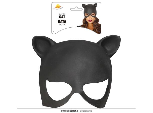 Maske - Sort Katt 1 Maske i Lateks 