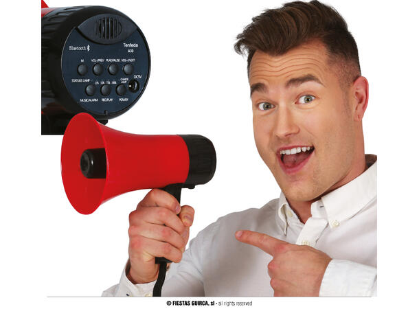 Megafon - Multifunksjon 1 Megafon i PVC - 20cm (Ekskl batterier) 