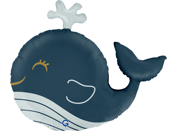 Morsom hval 1 Folieballong med form - (68x56 cm) 
