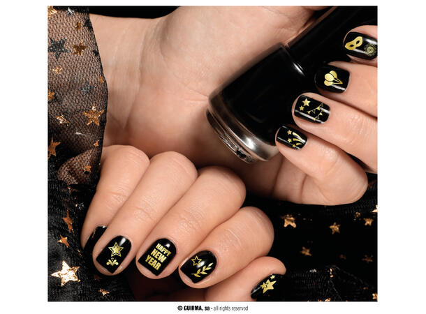 Negleklistremerker - Nyttår 1 Ark med klistremerker - 10x7cm 