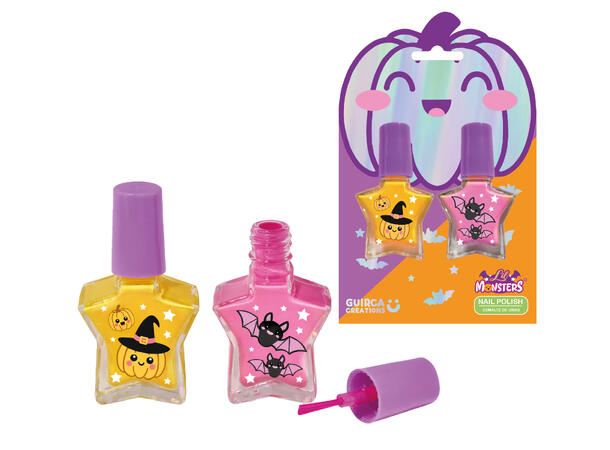 Neglelakk - gull og rosa 2 flasker neglelakk til barn 