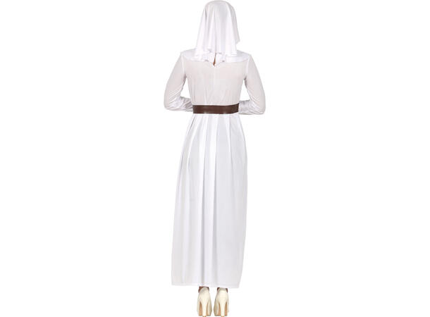 Nonne - Hvit - Drakt, Hodeplagg og belte 1 Damekostyme - str 38-40 (M) 