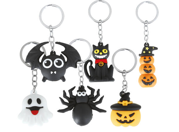 Nøkkelringer - 6 Halloween design 1 Pose med 6 nøkkelringer - 4,5cm 