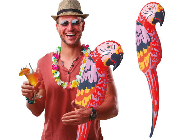 Oppblåsbar papegøye - Rosa 1 Oppblåsbar leke - 105cm 