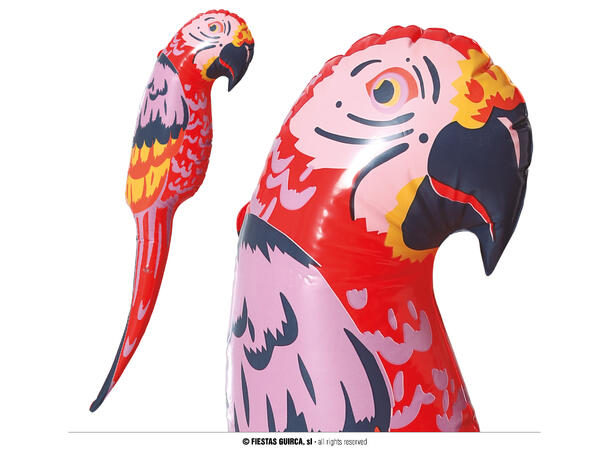 Oppblåsbar papegøye - Rosa 1 Oppblåsbar leke - 105cm 