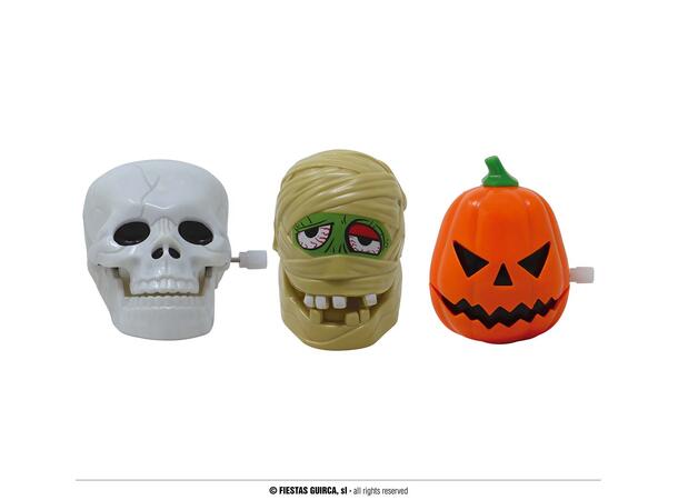 Opptrekkbare figurer - 3 ass Halloween Display med 12 figurer - 5,5cm 