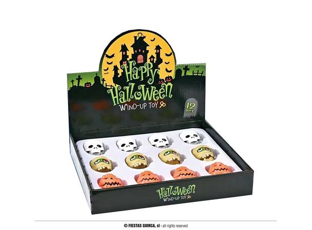Opptrekkbare figurer - 3 ass Halloween Display med 12 figurer - 5,5cm 