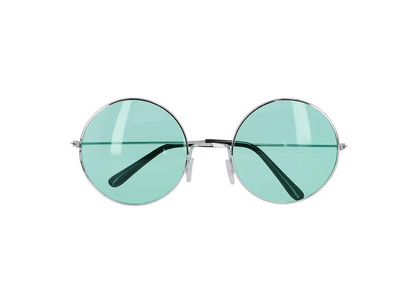 Partybriller runde - Hippie Grønne - XL 1 Par briller i plast 