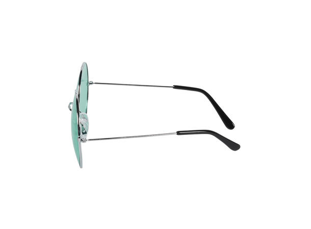 Partybriller runde - Hippie Grønne - XL 1 Par briller i plast 