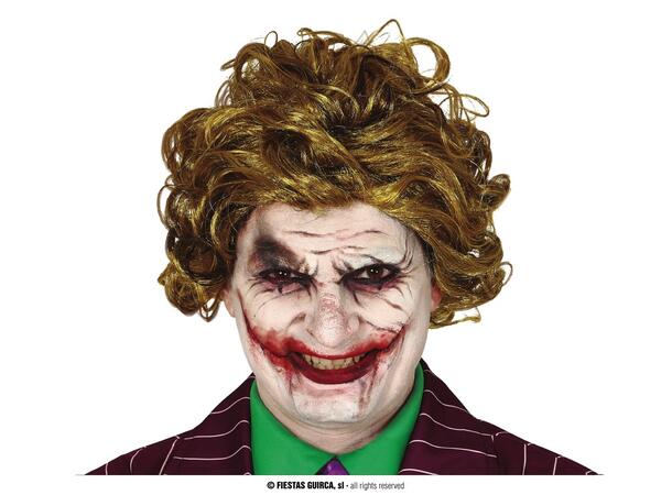 Parykk - Smilende klovn - lys brun 1 Parykk i syntetisk hår 